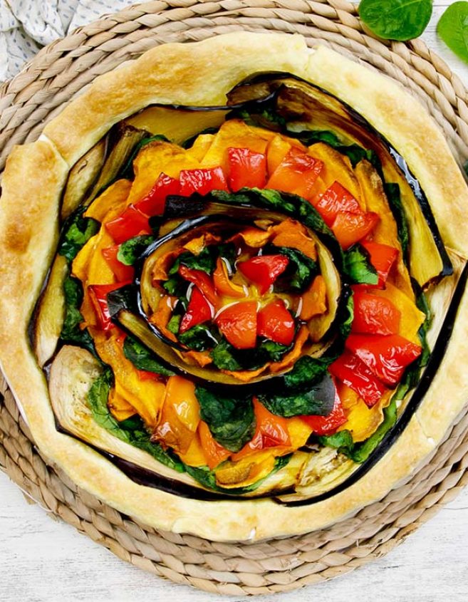 rustic vegetable tart square