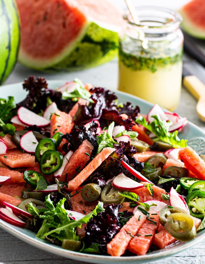 LEADERBRAND WATERMELON & CHILLI SALAD WITH LIME DRESSING RECIPE