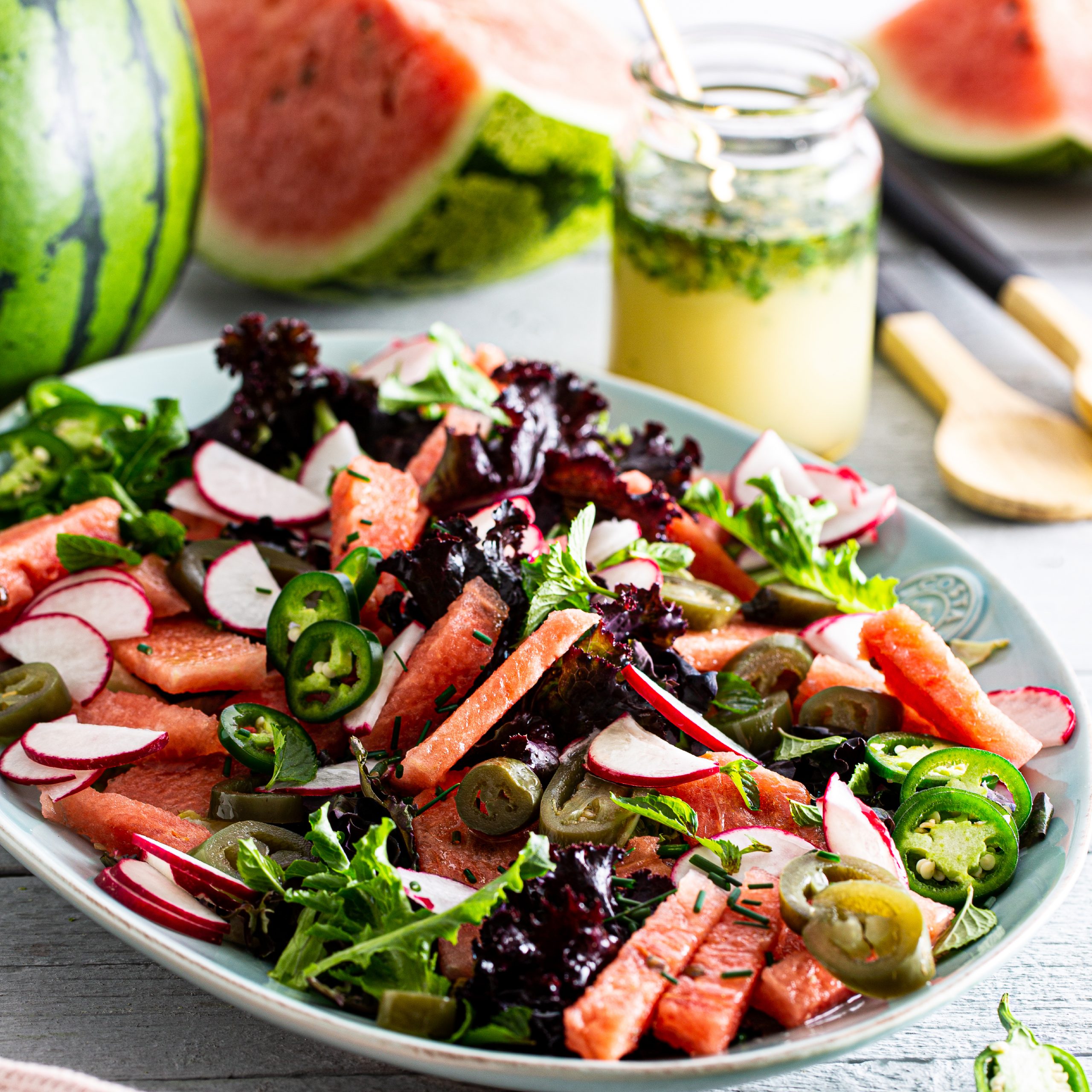 LEADERBRAND WATERMELON & CHILLI SALAD WITH LIME DRESSING RECIPE