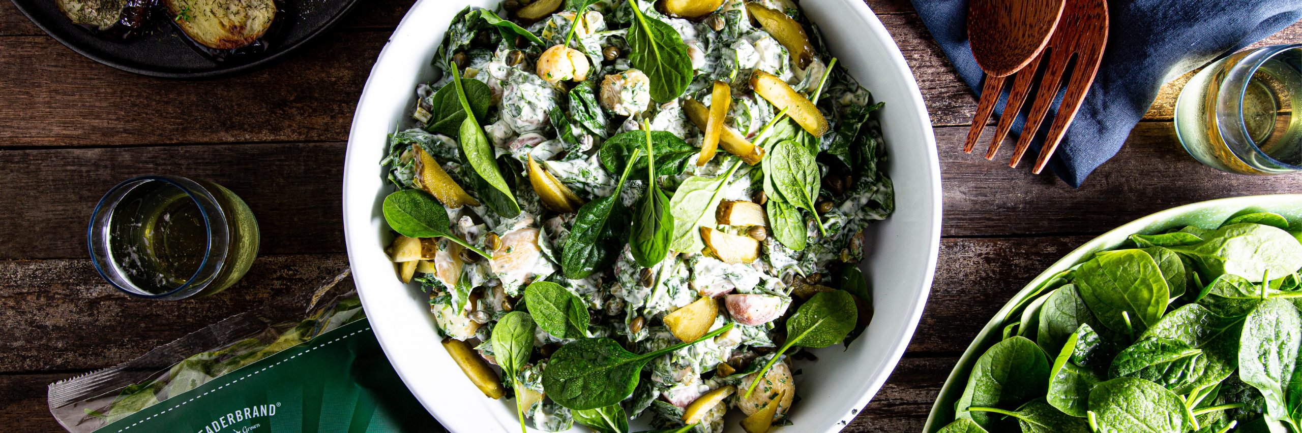 LeaderBrand Spinach and Potato Salad