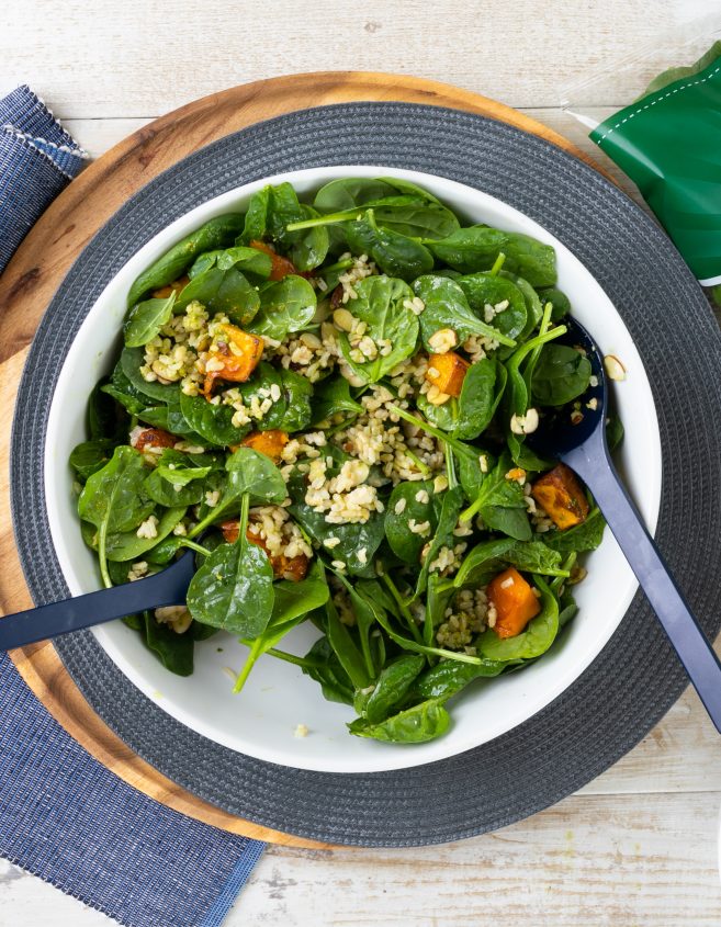 SQUASH, PESTO, SPIANCH AND RICE SALAD tile