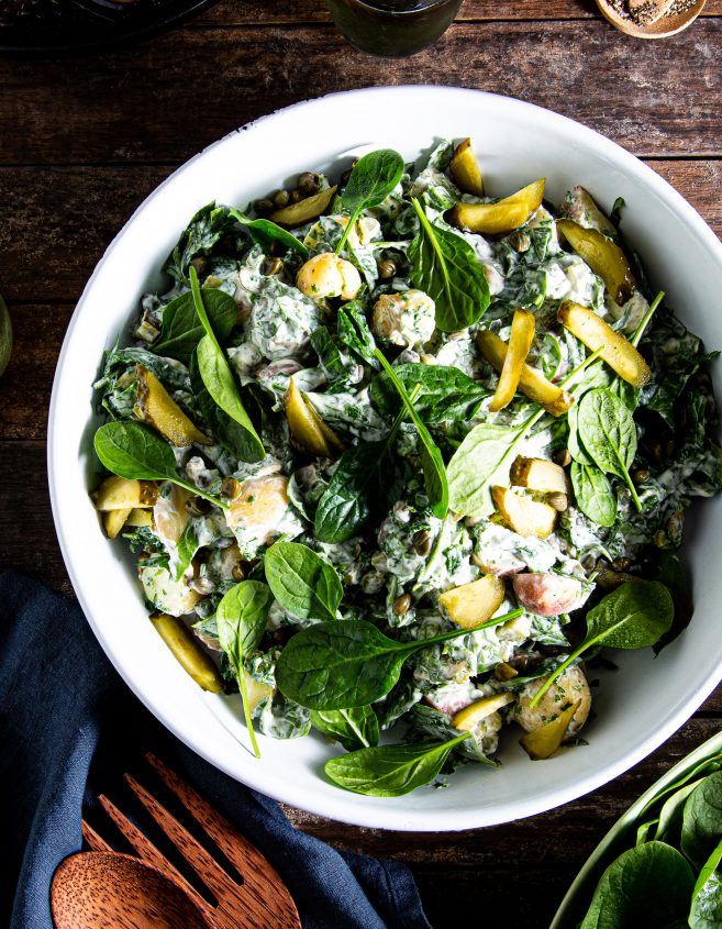 LeaderBrand Spinach and Potato Salad