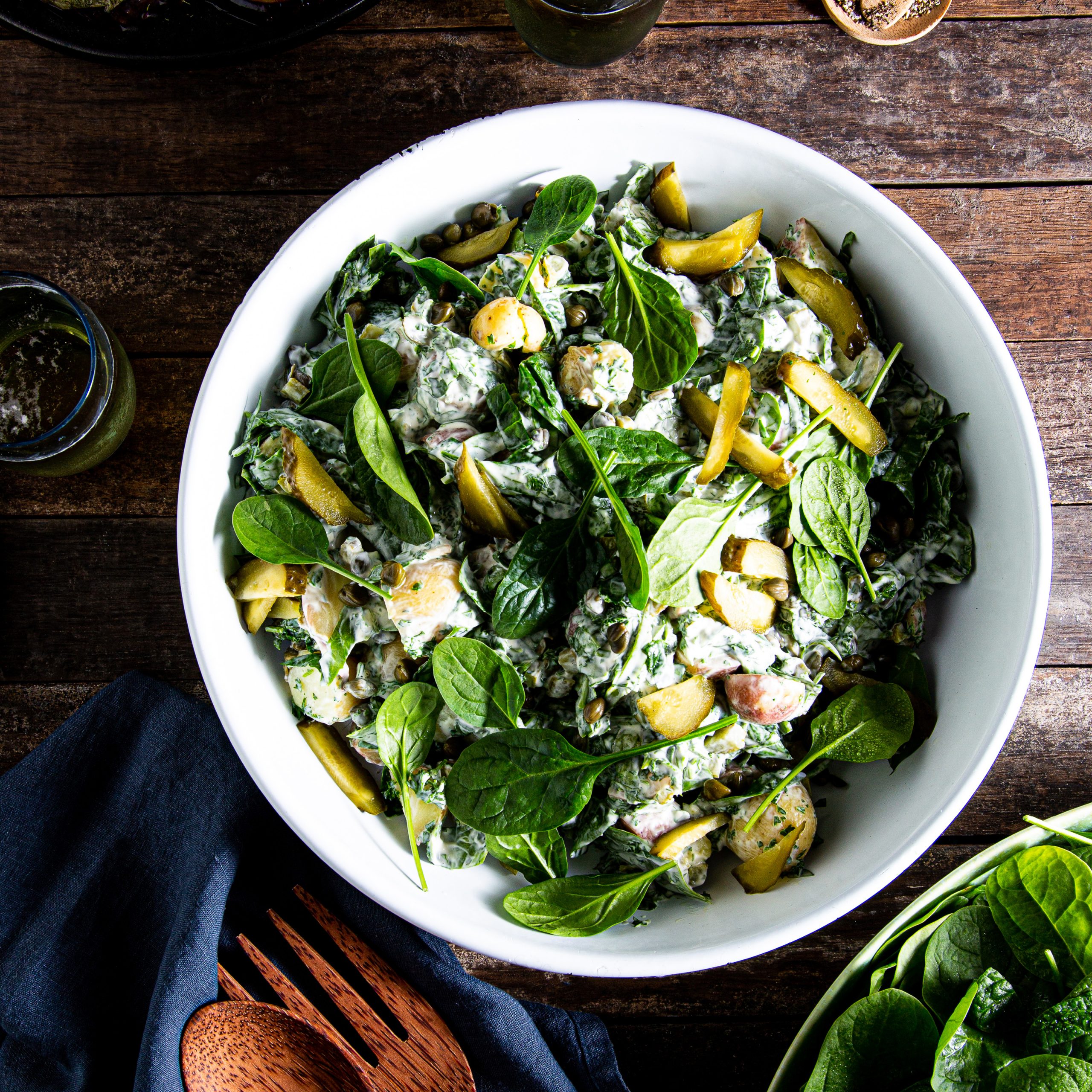 LeaderBrand Spinach and Potato Salad
