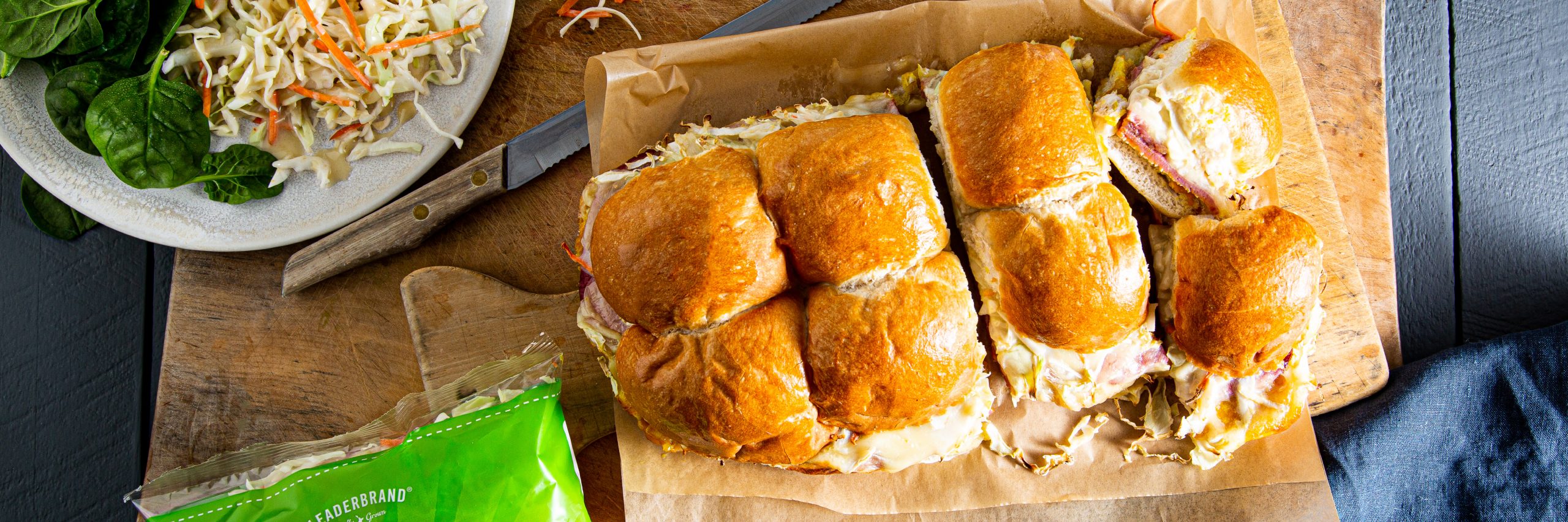 LeaderBrand Coleslaw sliders