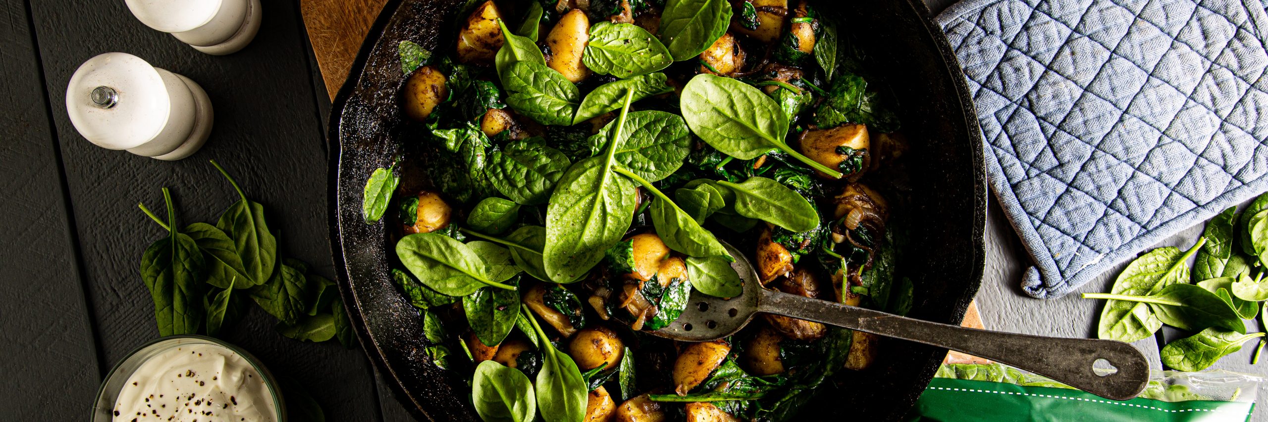 Spinach and potato curry