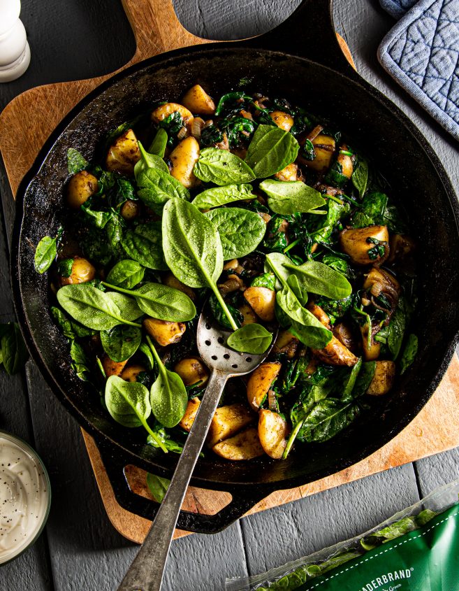 Spinach and potato curry
