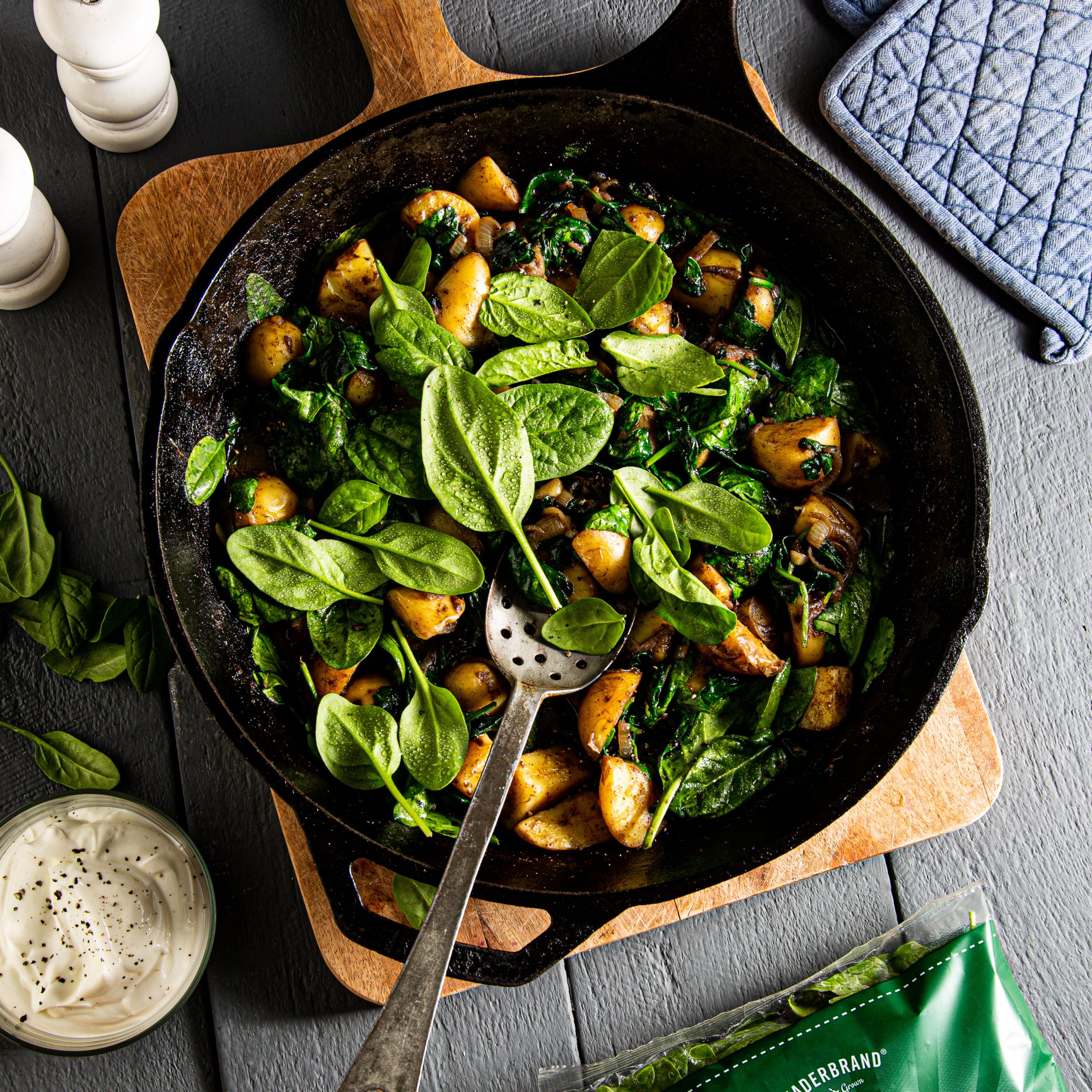 Spinach and potato curry