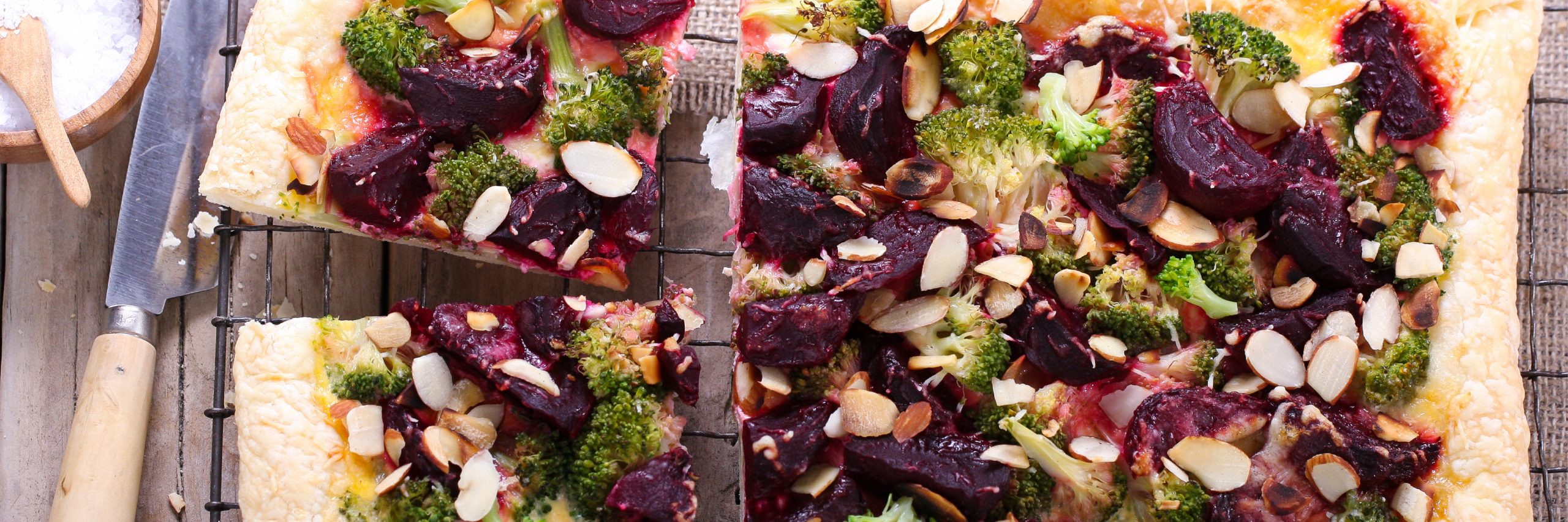 LeaderBrand Beetroot and Broccoli Tart
