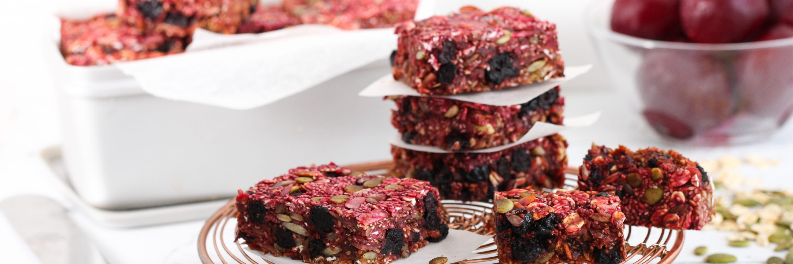 LeaderBrand Beetroot Muesli Slice Recipe