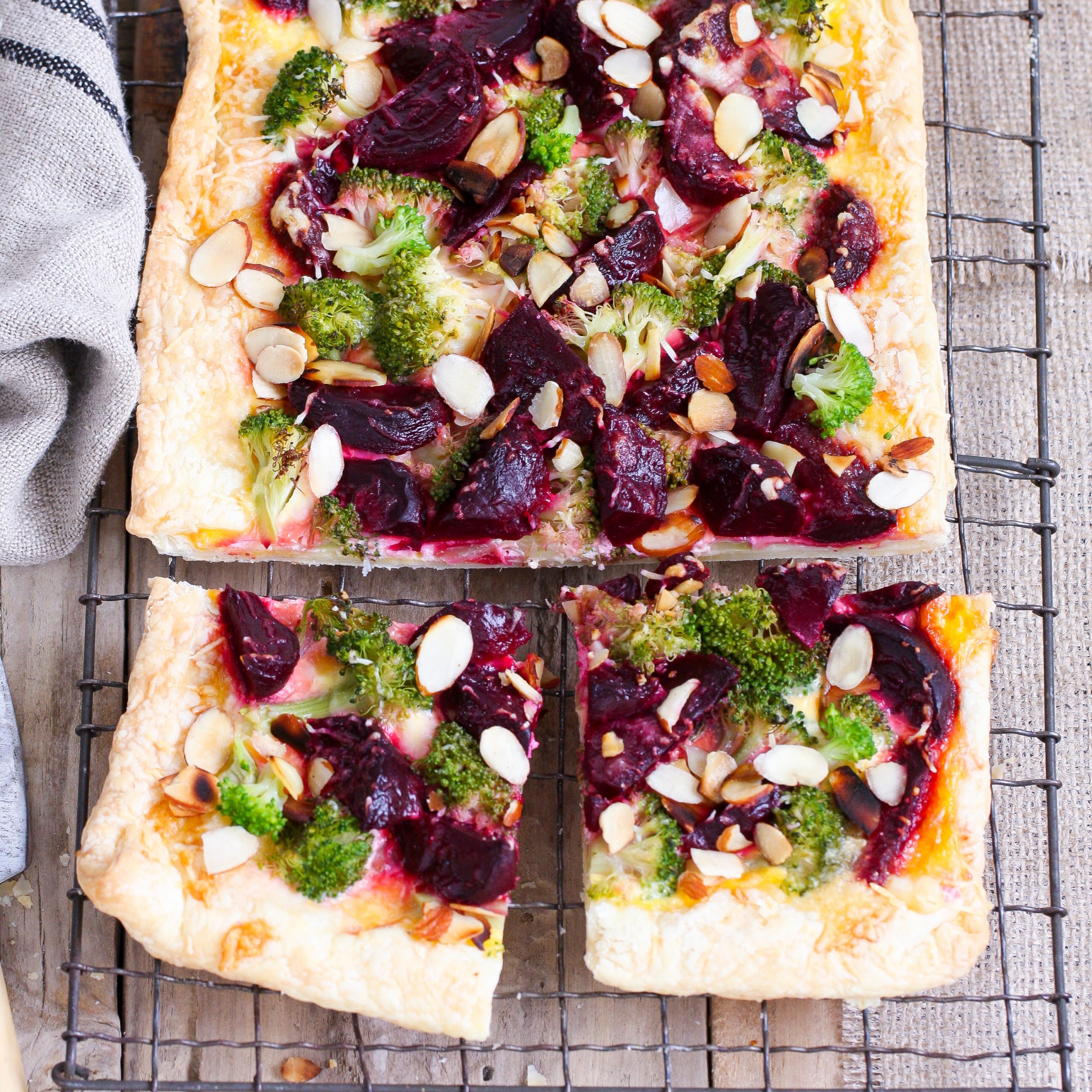 LeaderBrand Beetroot and Broccoli Tart