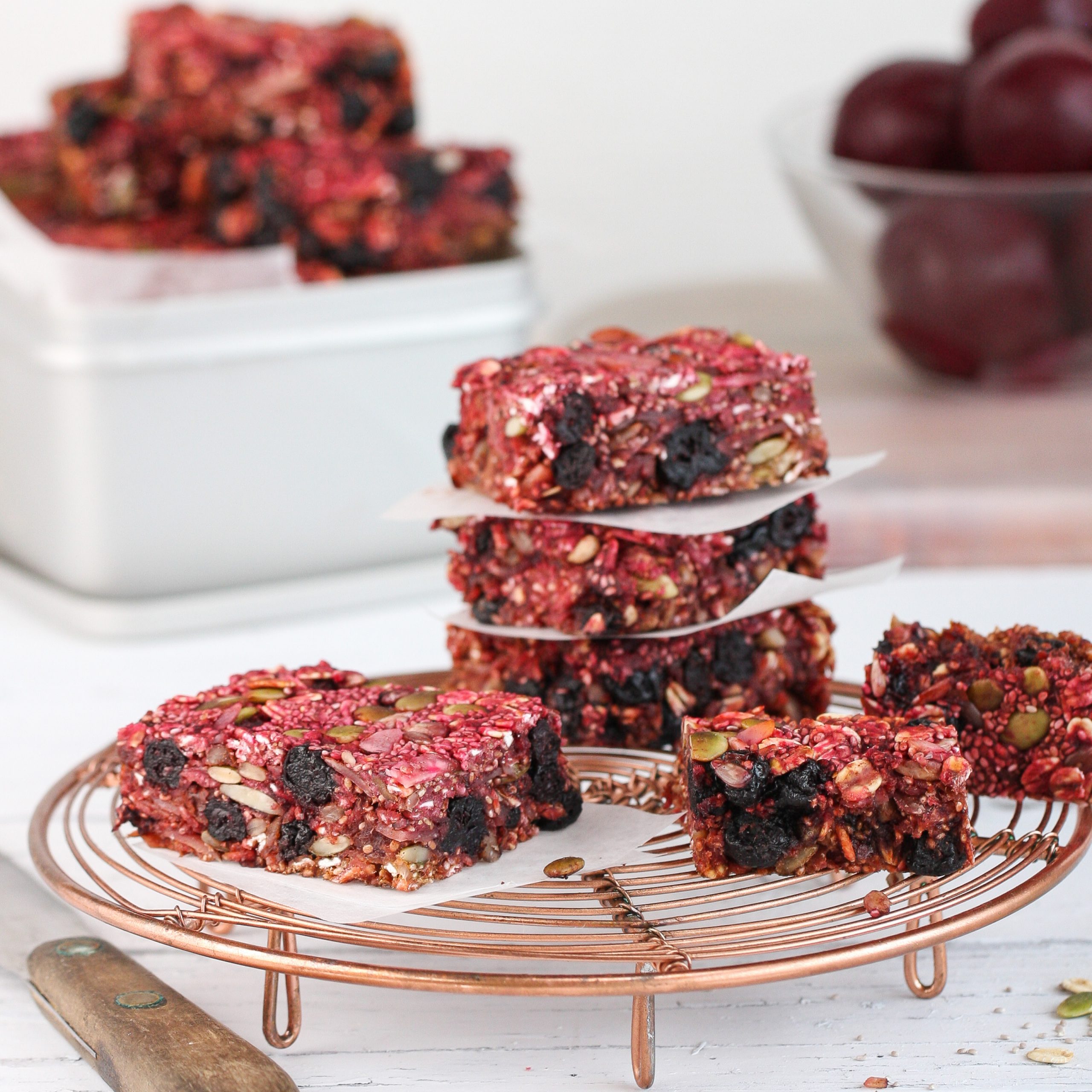 LeaderBrand Beetroot Muesli Slice Recipe